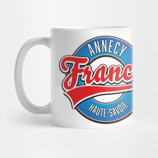 Annecy Haute-Savoie France retro logo Mug